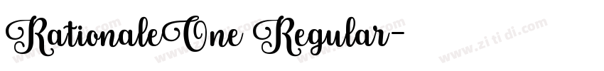 RationaleOne Regular字体转换